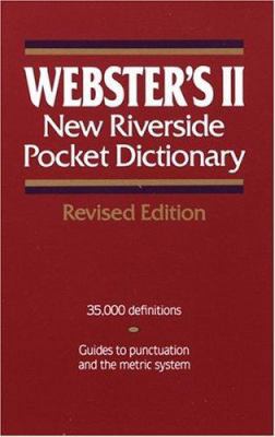 Webster's II New Riverside Pocket Dictionary 0395601738 Book Cover