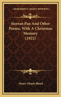 Sierran Pan And Other Poems, With A Christmas M... 1169004881 Book Cover