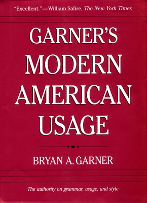 Garner's Modern American Usage 0195161912 Book Cover