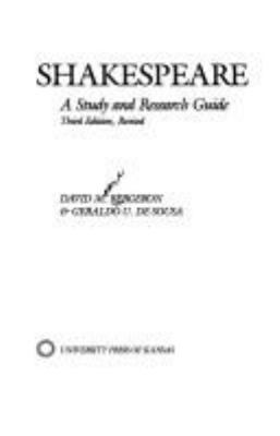 Shakespeare: A Study and Research Guide 0700606920 Book Cover