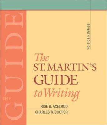 The St. Martin's Guide to Writing 0312400527 Book Cover