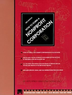 How to Form a Nonprofit Corporation 0873373332 Book Cover