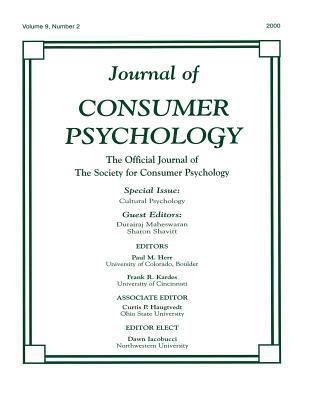 Cultural Psychology: A Special Issue of the jou... 0805897771 Book Cover