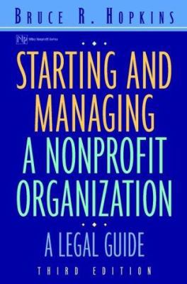 Starting and Managing a Nonprofit Organization:... 047139727X Book Cover