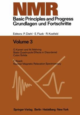 NMR Basic Principles and Progress / NMR Grundla... 3642651828 Book Cover