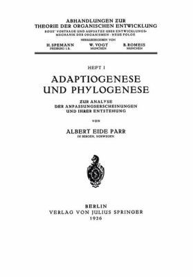 Adaptiogenese Und Phylogenese: Zur Analyse Der ... [German] 3642902243 Book Cover
