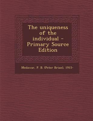 The uniqueness of the individual 1293726354 Book Cover