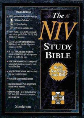 New International Version Study Bible Bonded Le... 0310925711 Book Cover