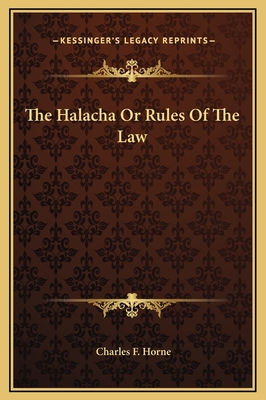 The Halacha Or Rules Of The Law 1169189156 Book Cover