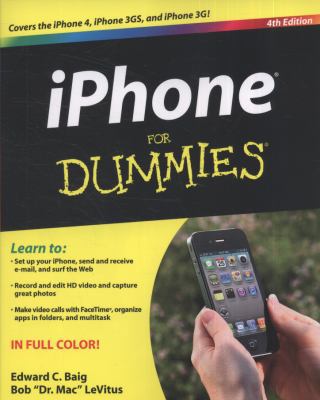 iPhone for Dummies 0470878703 Book Cover