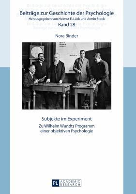 Subjekte im Experiment: Zu Wilhelm Wundts Progr... [German] 3631661037 Book Cover