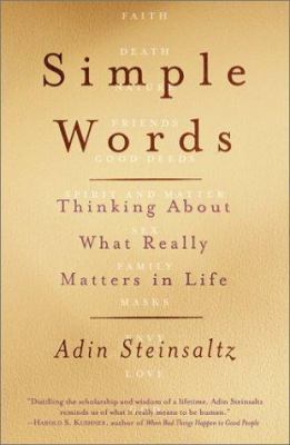 Simple Words: Thinking about What Really Matter... 0684869187 Book Cover