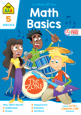 School Zone Math Basics Grade 5 Workbook 0887431410 Book Cover