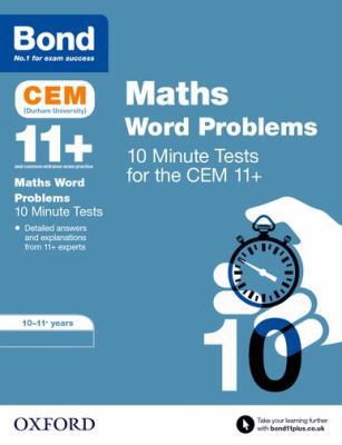Bond 11+: CEM Maths Word Problems 10 Minute Tes... 019275940X Book Cover