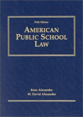 American Public School Law 053457744X Book Cover