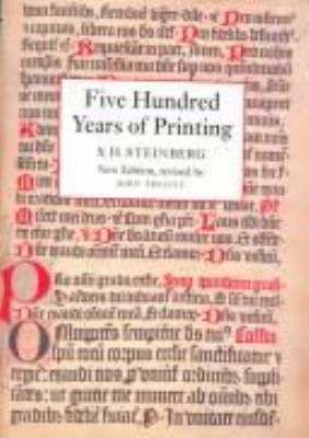 Five Hundred Years of Printing 0712304142 Book Cover