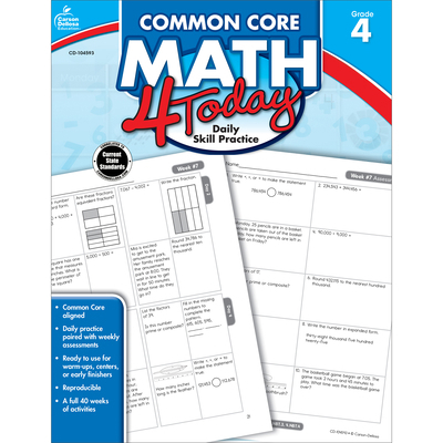 Common Core Math 4 Today, Grade 4: Daily Skill ... B00QFXXVU2 Book Cover