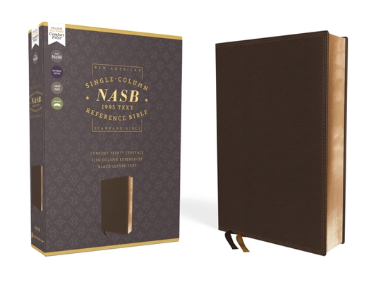 Nasb, Single-Column Reference Bible, Leathersof... 0310451167 Book Cover