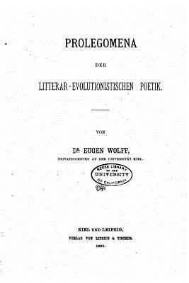 Prolegomena der Litterar-evolutionistischen Poetik [German] 1530210046 Book Cover