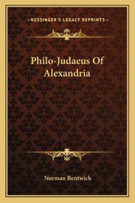 Philo-Judaeus Of Alexandria 1162958413 Book Cover