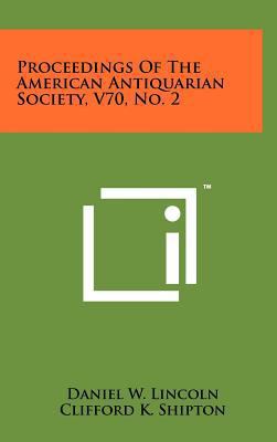 Proceedings of the American Antiquarian Society... 1258070243 Book Cover