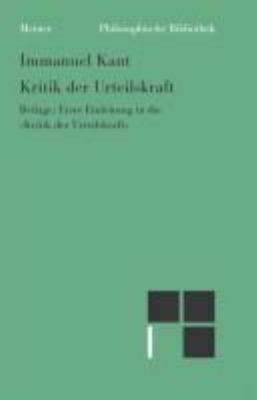 Kritik der Urteilskraft [German] 3787317759 Book Cover