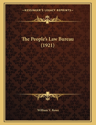 The People's Law Bureau (1921) 1167149726 Book Cover