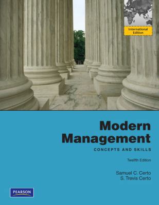 Modern Management: Concept and Skills 0273756761 Book Cover