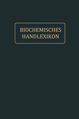 Biochemisches Handlexikon: IX. Band (2. Ergänzu... [German] 3642512526 Book Cover