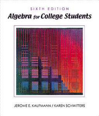 Algebra for College Students 0534371639 Book Cover