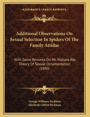 Additional Observations On Sexual Selection In ... 1166411036 Book Cover