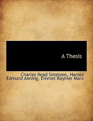 A Thesis 1140398423 Book Cover
