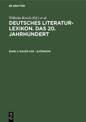 Bauer-Ose - Björnson (German Edition) [German] 3908255023 Book Cover