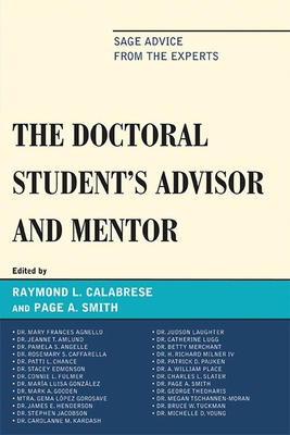Doctoral StudentOs Advisor and Mentor: Sage Adv... 1607094509 Book Cover