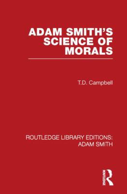 Adam Smith's Science of Morals 0415521548 Book Cover