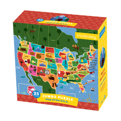Map of the U.S.A. Jumbo Puzzle 0735334064 Book Cover