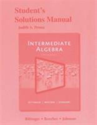 Student's Solutions Manual for Intermediate Alg... 0321924746 Book Cover