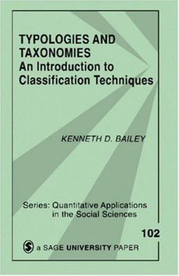 Typologies and Taxonomies: An Introduction to C... 0803952597 Book Cover