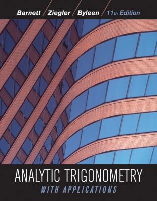 Analytic Trigonometry with Applications 0470648058 Book Cover