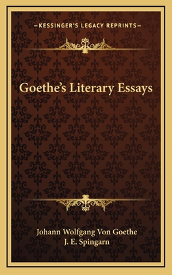 Goethe's Literary Essays 116349478X Book Cover