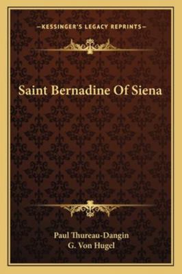 Saint Bernadine Of Siena 1163099597 Book Cover
