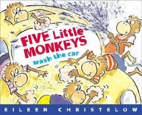 Five Little Monkeys Wash the Car 0395925665 Book Cover