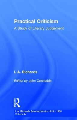 Practical Criticism V 4 0415217350 Book Cover