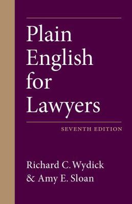 Plain English for Lawyers 1531023495 Book Cover