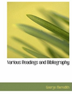 Various Readings and Bibliography [Large Print] 0554993279 Book Cover