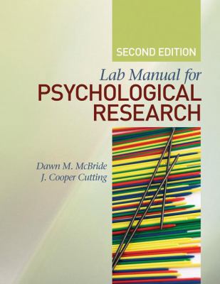 Lab Manual for Psychological Research 1412979765 Book Cover
