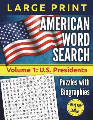 American Word Search - LARGE PRINT, Volume 1: U... 1723281808 Book Cover