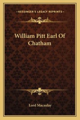 William Pitt Earl Of Chatham 1162900792 Book Cover