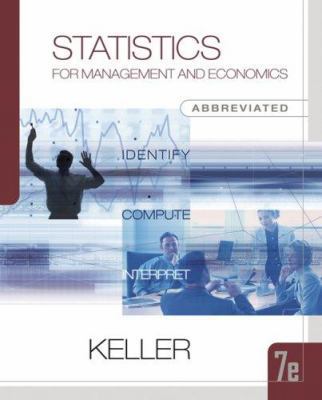 Statistics for Management and Economics, Abbrev... 0324376332 Book Cover