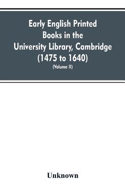 Early English printed books in the University L... 9353607280 Book Cover